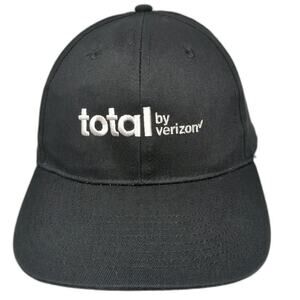 Hit Baseball Cap Black One Size Total by Verizon Logo Strapback Cotton hat